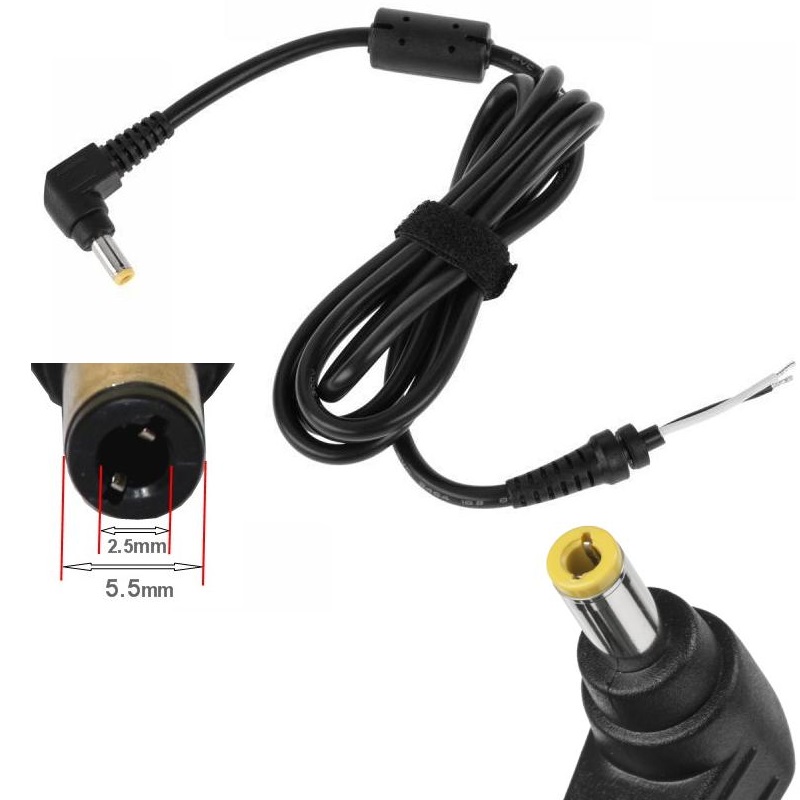 Букса за захранване на лаптоп с кабел DC 5.5/2.5mm. 7.1A