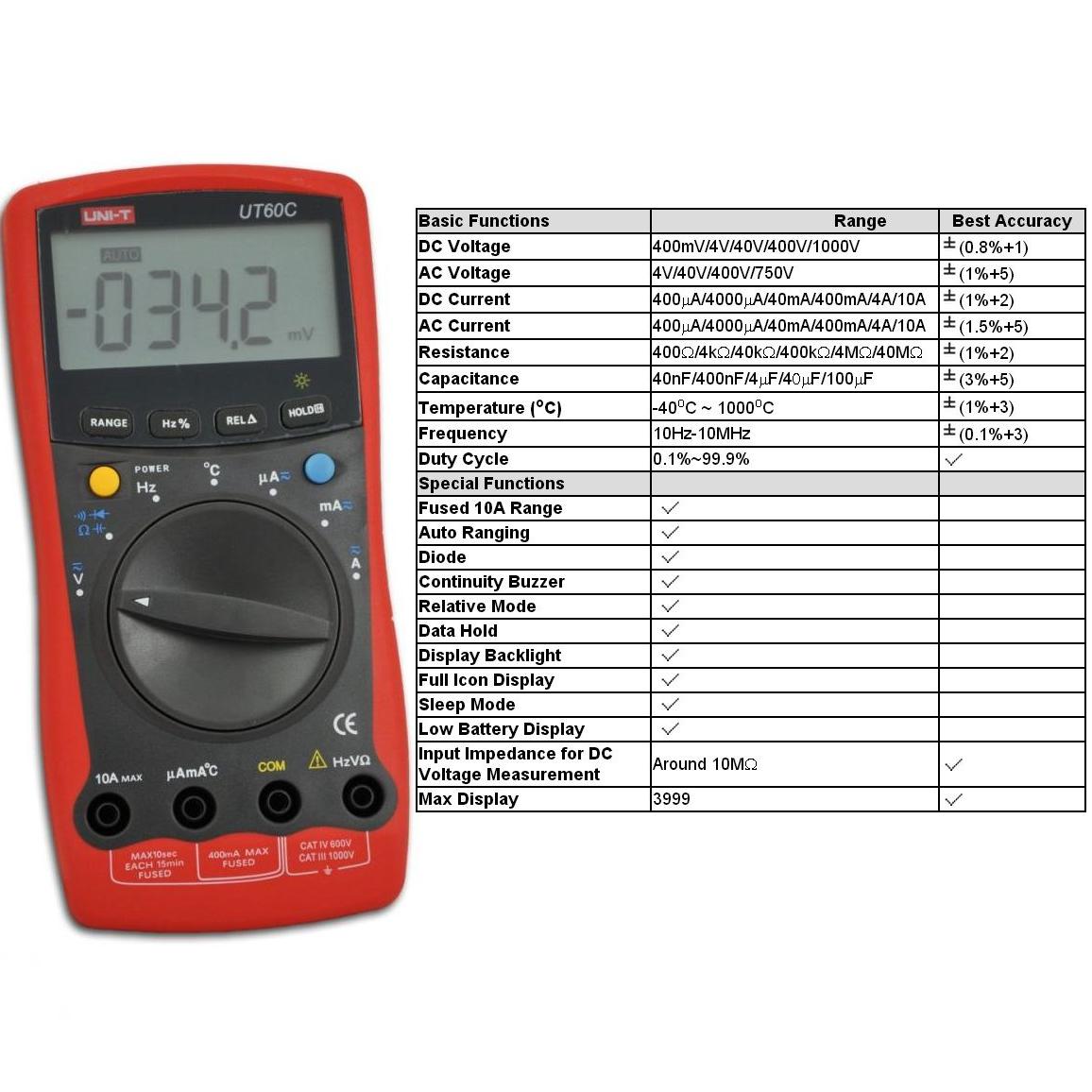 Мултицет UT60C UNI-T