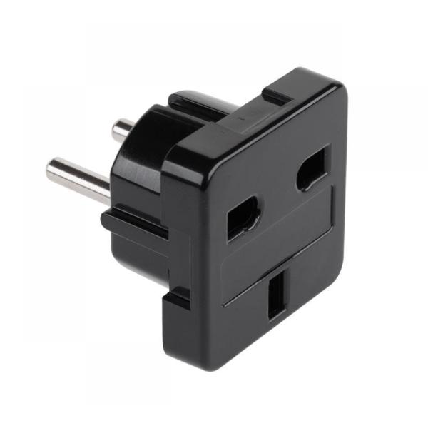 Преход UK/BG 220V AC ЧЕРЕН ZC-31UK
