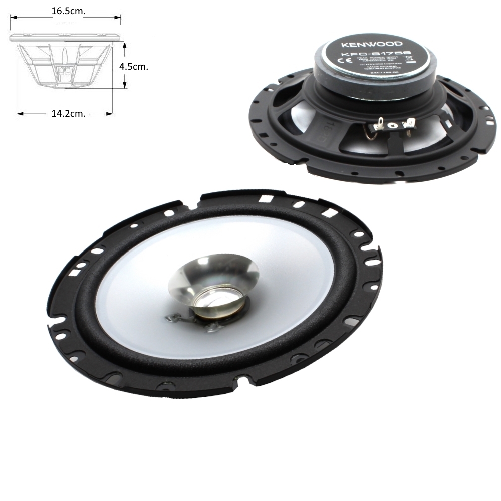 Говорители за автомобил KENWOOD KFC-S1756 6.5"/16.5cm. 2бр.