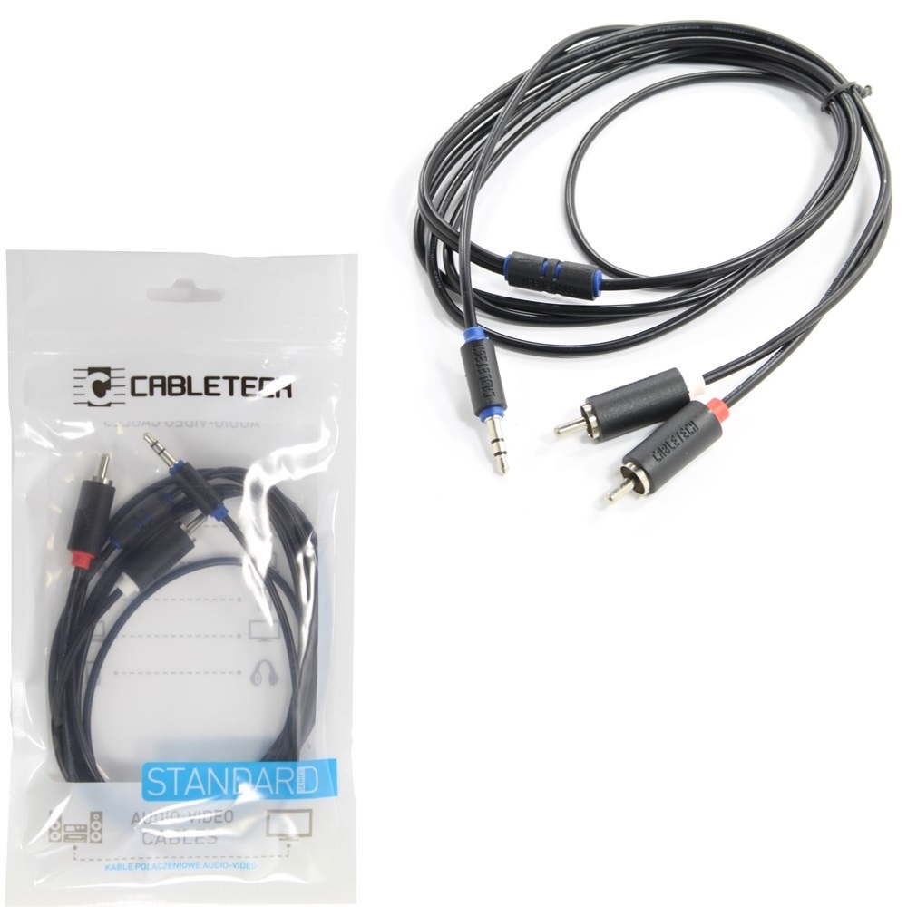 Кабел жак 3.5/2RCA 1.8m. STANDART