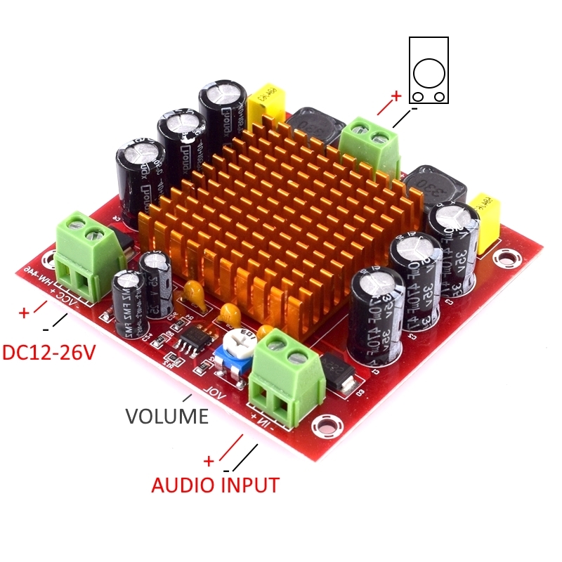 Кит, платка усилвател,150W, моно, D-клас, TPA3116D2