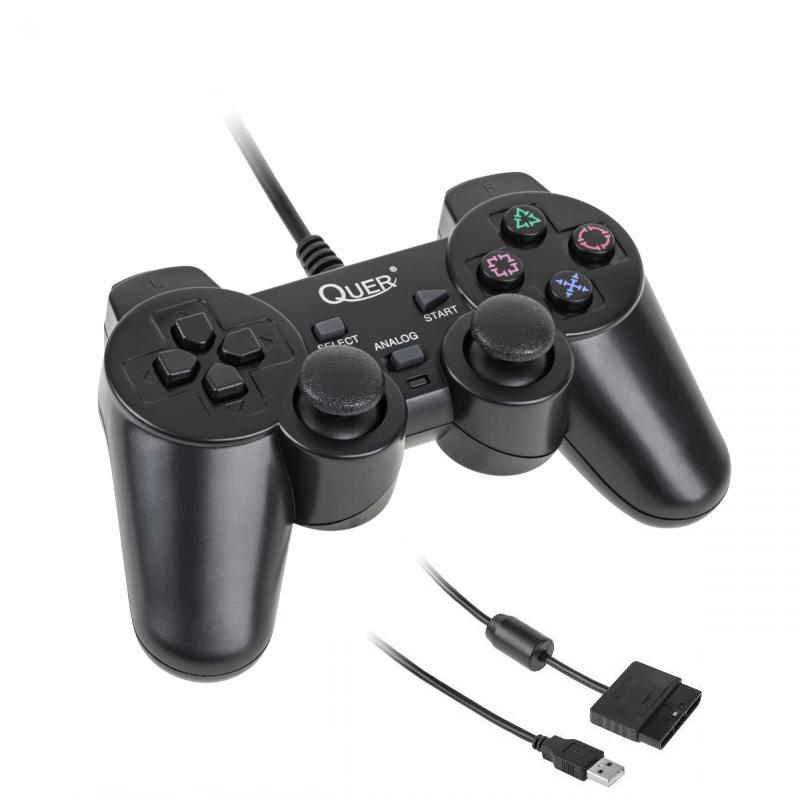 Джойстик с вибрация PS2/PS3/PC QUER