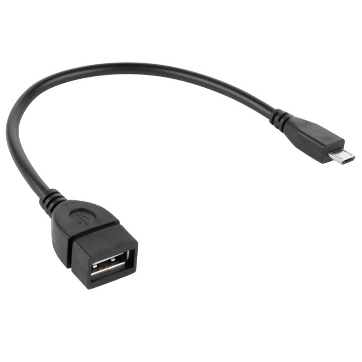 Кабел MICRO USB-USB женско OTG 20cm.