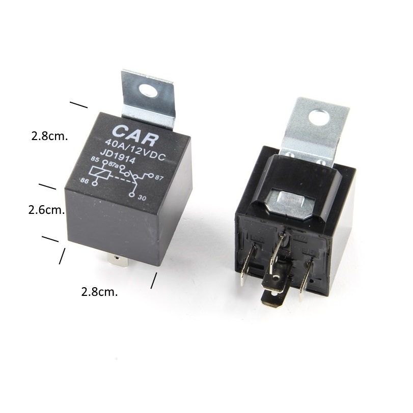 Реле 12V 30/40A 5-клеми метален захват