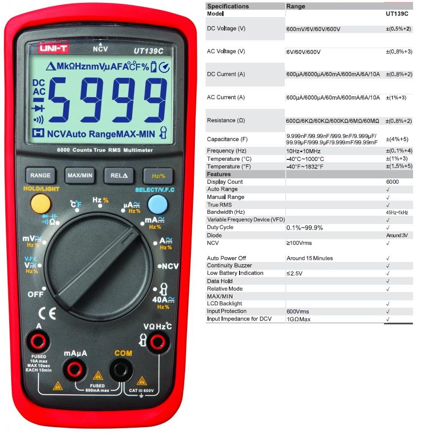 Мултицет UT139C UNI-T
