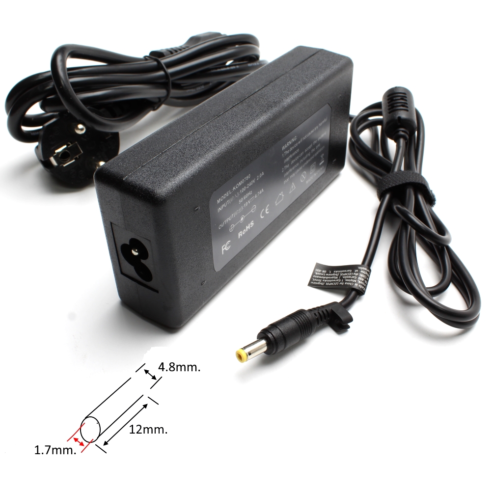 Захранване зарядно за лаптоп HP 19V 4.74A 4.8x1.7 QUER KOM0188 KOM0908
