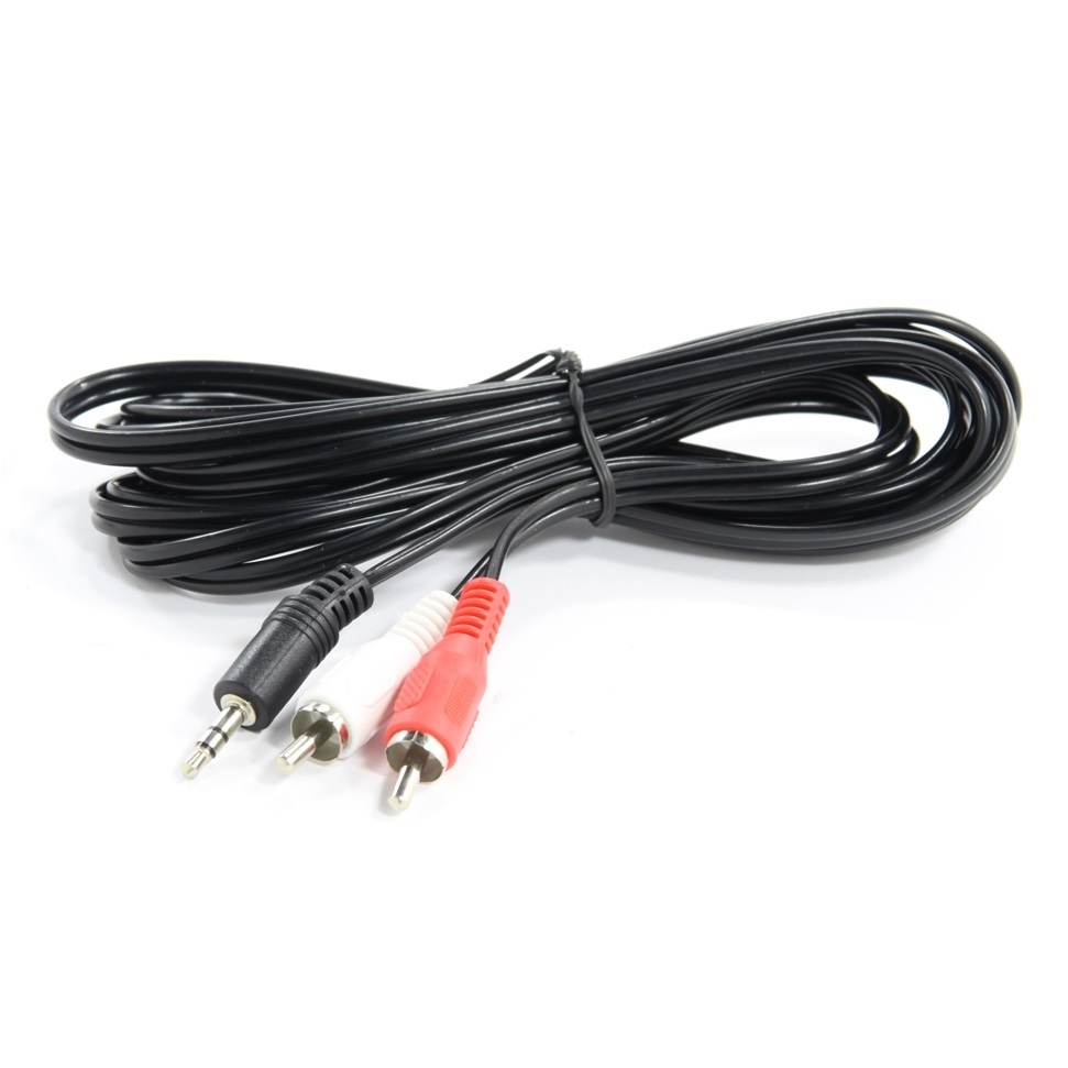 Кабел жак 3.5/2RCA 1.8m. стерео