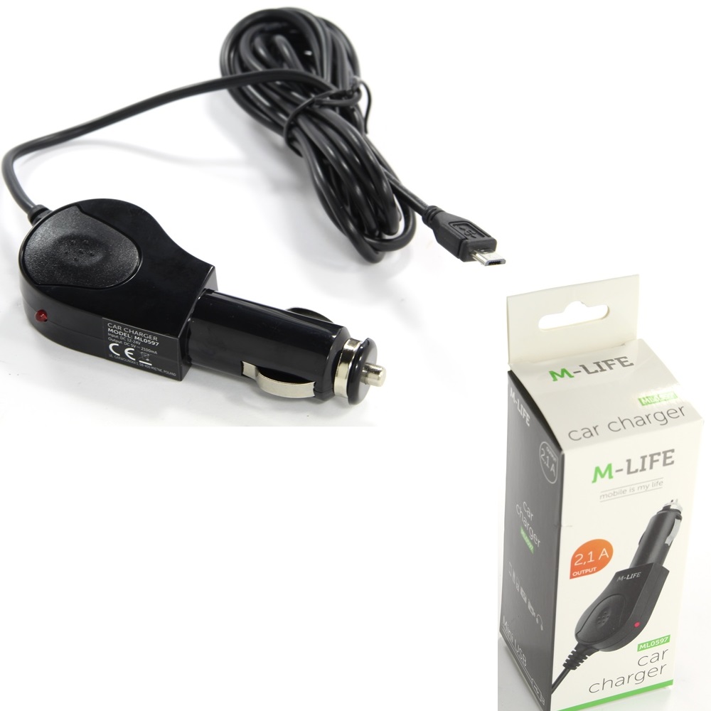 Зарядно за телефон таблет за кола камион MICRO USB 12V/5V 2.1A