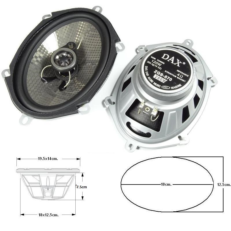 Говорители за автомобил DAX ZGS-570 14X19.5cm. Комплект 2бр.