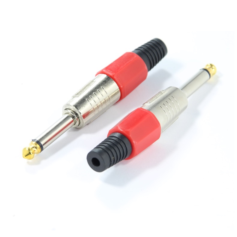 Жак букса за микрофон 6.3mm. моно оранжев
