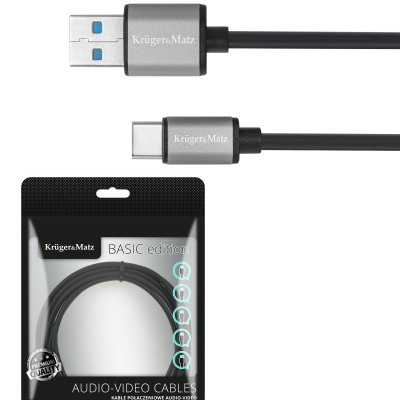 Кабел USB 3.0V-USB C 5G 1M KRUGER&MATZ BASIC