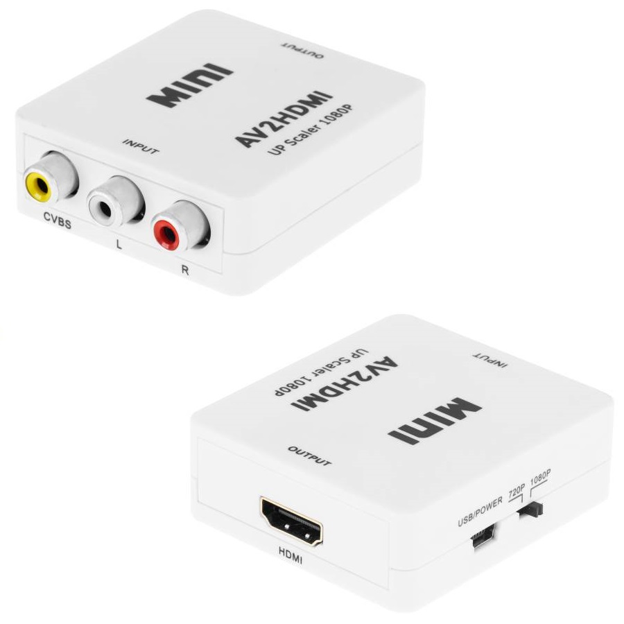 Конвертор преобразувател вход ЧИНЧ RCA/изход HDMI аналогов към цифров