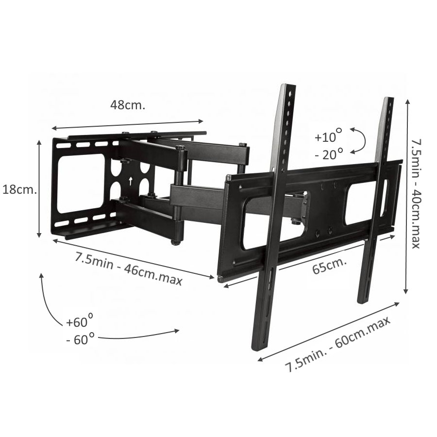 Стойка за телевизор с подвижно рамо 32-65" VESA 600X400mm.max