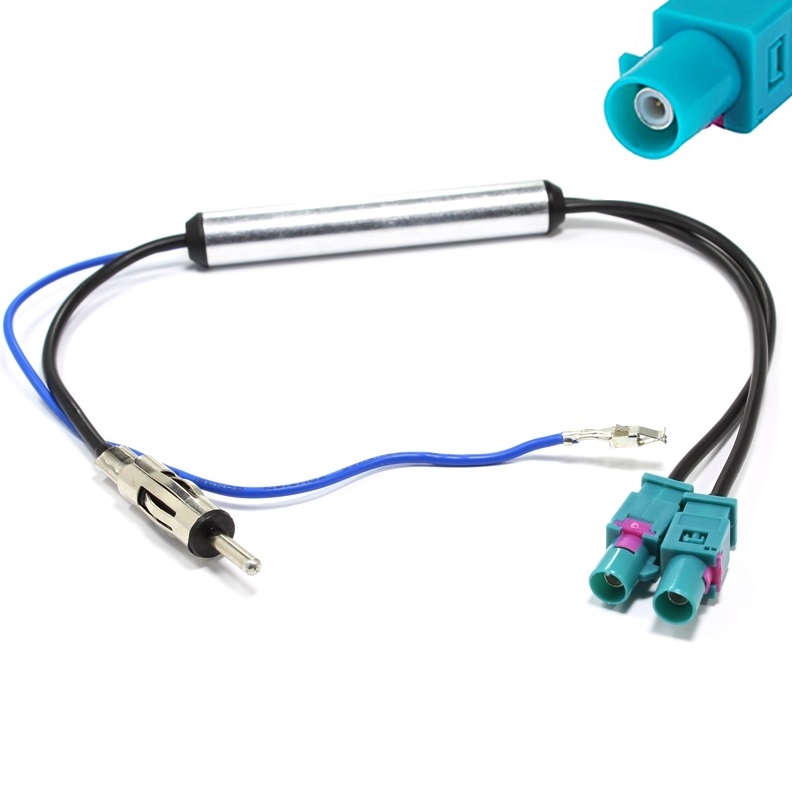 Преход, букса за авто антена VW, SEAT, SKODA,2 FAKRA/DIN, ACTIVE