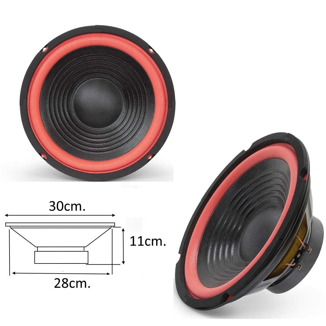 Нискочестотен говорител бас 12" 4ohm. RED