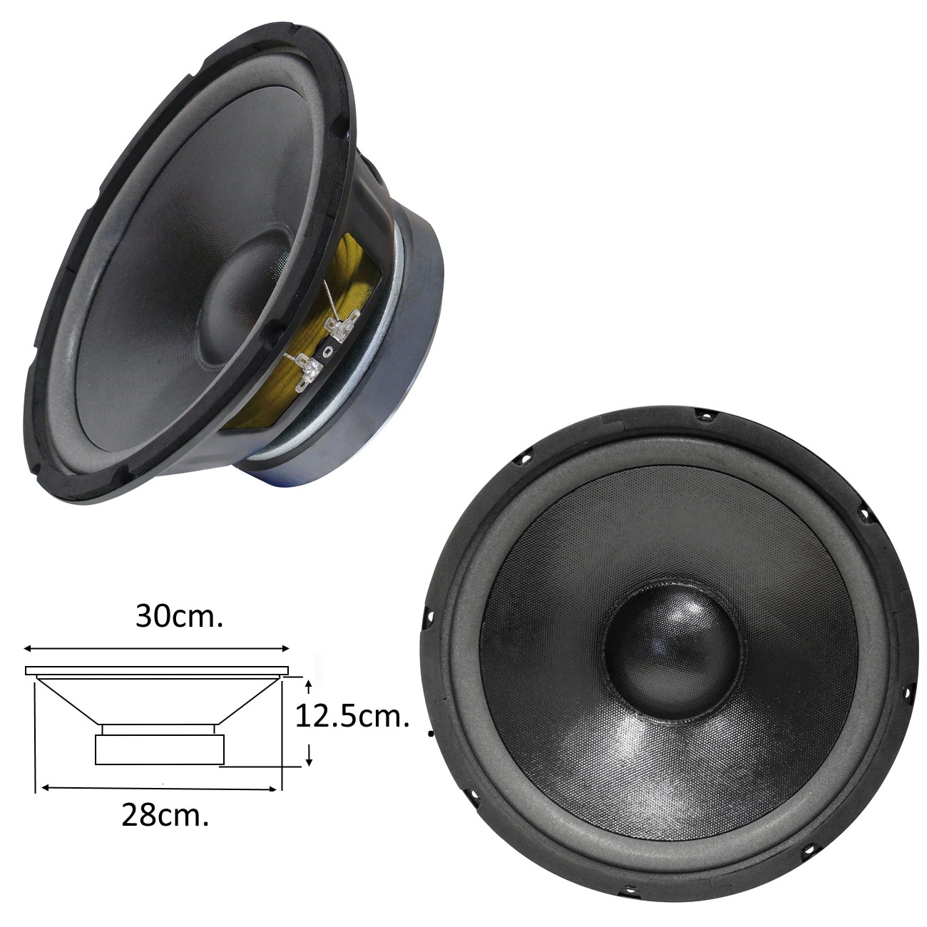 Нискочестотен говорител бас 12" 8ohm. HI-FI