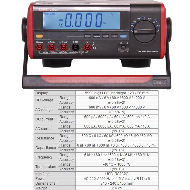 Мултицет лабораторен уред UT803 UNI-T